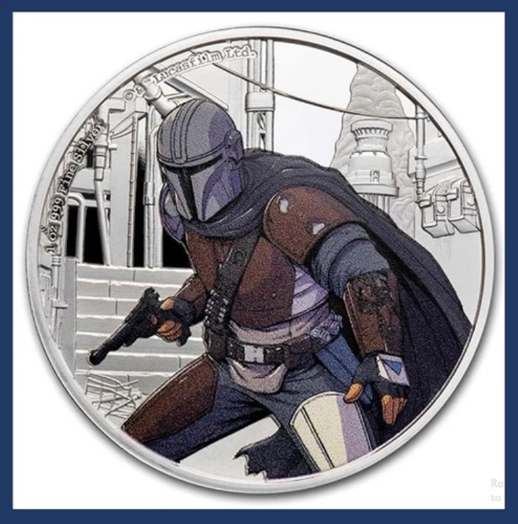 2021年 ニウエ ニュージーランド ディズニー スターウォーズ マンダロリアン 1オンス シルバー COA｜WORLD RESOURCE【KING店】