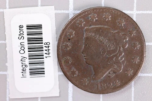 1824年製ラージセント、お手頃価格の流通コイン、店頭販売 #14448｜WORLD RESOURCE【KING店】 87,725円