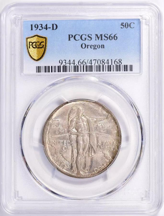 【楽天市場】【極美品/品質保証書付】 アンティークコイン モダンコイン [送料無料] 1934 Dクラシック記念オレゴントレイル記念PCGS
