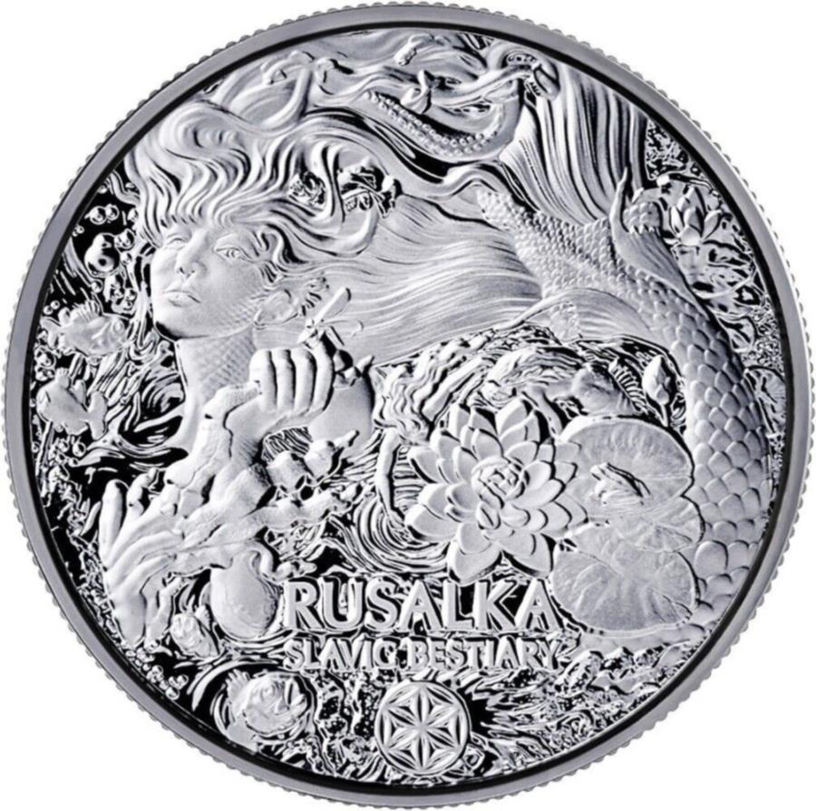 2023カメルーンスラブビーストルサルカ2オンスシルバーBUコイン 2023 Cameroon Slavic Beasts Rusalka 2oz Silver BU Coin