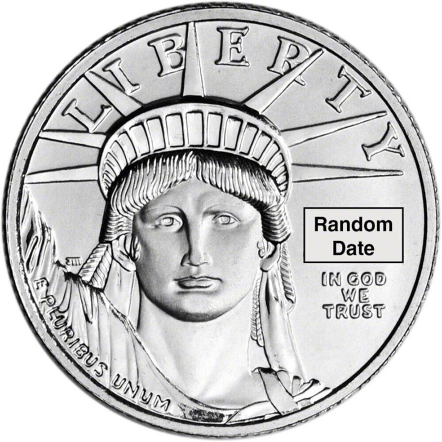 アメリカのプラチナイーグル（1/4オンス）$ 25 -bu-ランダムな日付 American Platinum Eagle (1/4 oz) $25 - BU - Random Date