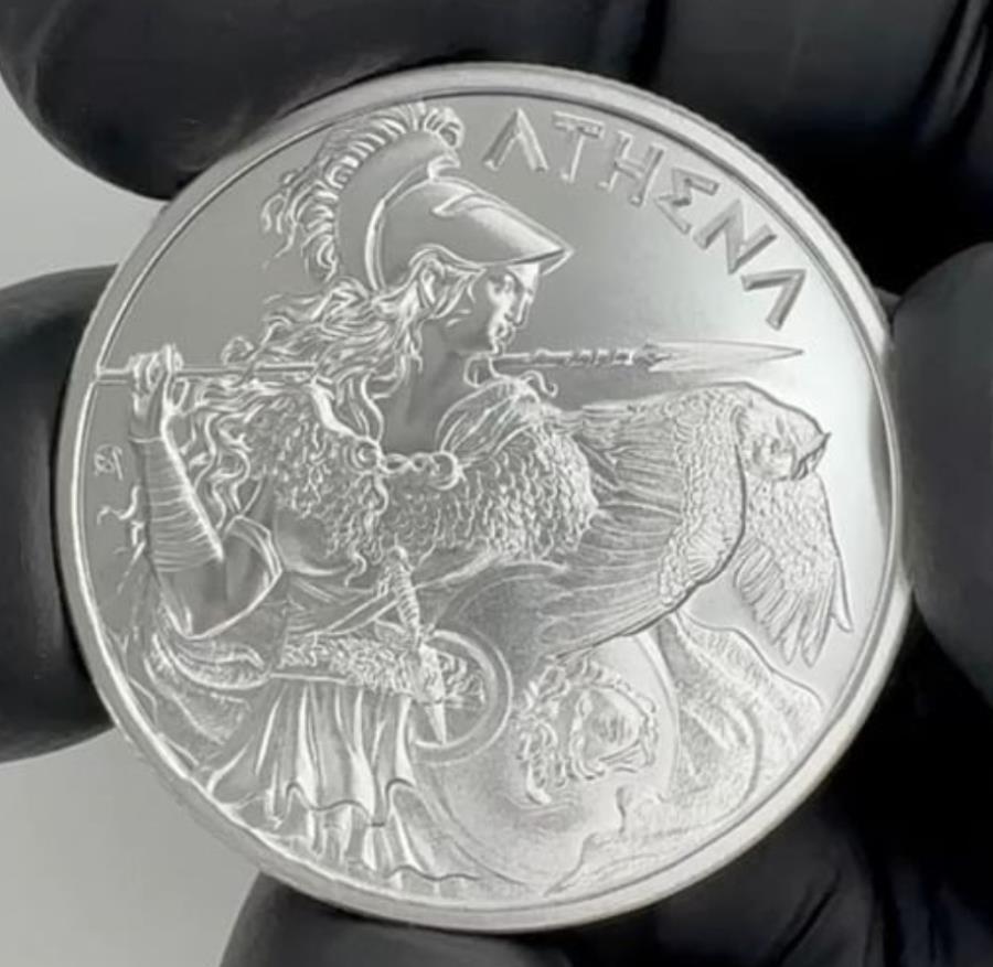 2023 -1 OZギリシャ神話シリーズ - アテナ.999ファインシルバーラウンド - 在庫!! 2023 - 1 OZ GREEK MYTHOLOGY SERIES ? ATHENA .999 FINE SILVER ROUND - IN STOCK!!