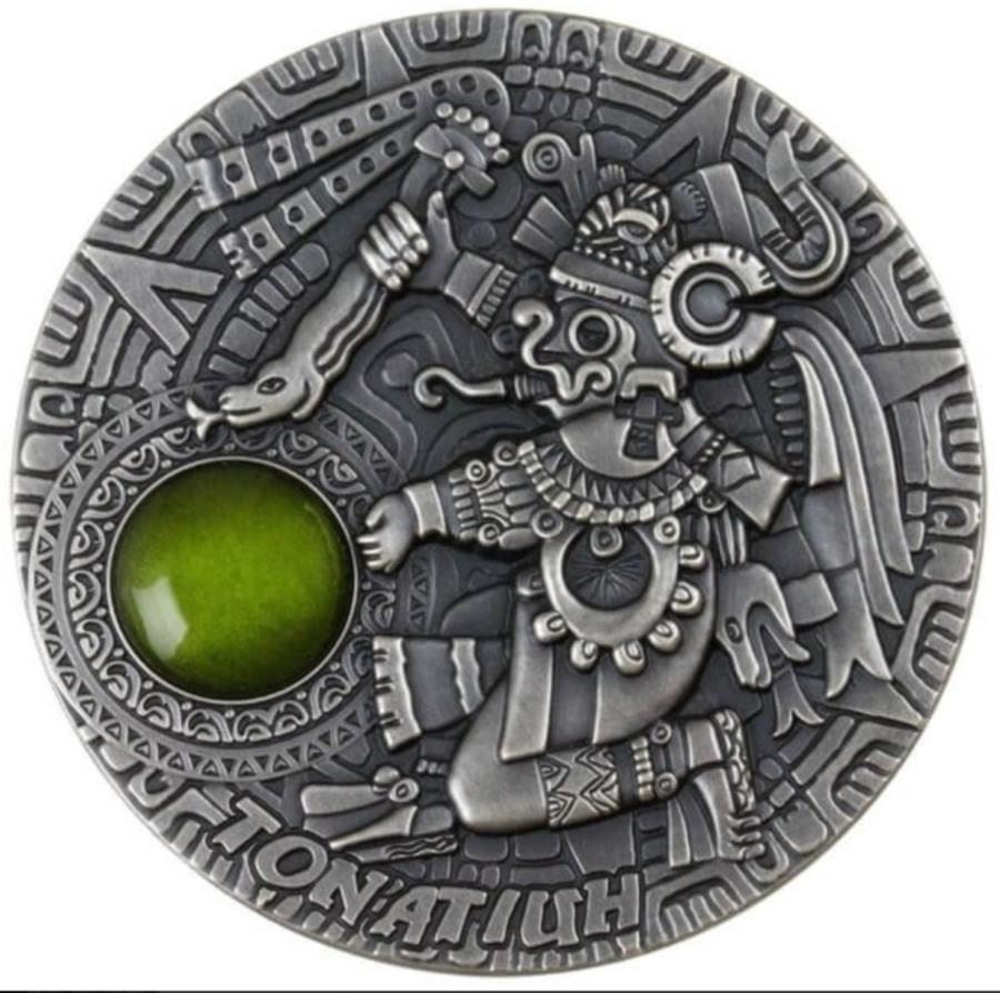【極美品/品質保証書付】 アンティークコイン モダンコイン [送料無料] 2020 Tonatiuh Sun Gods 2 Oz Antique Finish Silver Coin 5 $ niue Aztec Mayan 2020 Tonatiuh Sun Gods 2 oz Antique finish Silver Coin 5$ Niue Aztec Mayan画像