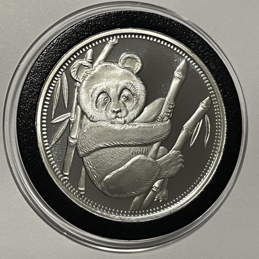 【楽天市場】トレドオハイオパンダベアレアコイン1トロイオズ.999ファインシルバーラウンドメダルへの訪問 Visit to Toledo ...