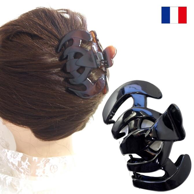 フランス製毎日使いたい！スコッティーヘアクリップ 中 黒 楽天市場】フランス製 バンスクリップ 大 749 〔ヘアクリップ