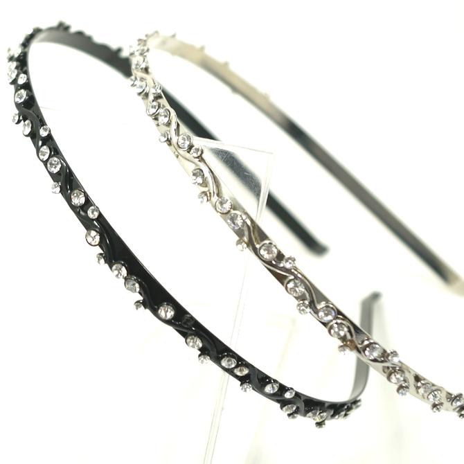 楽天市場】【残り2p】カチューシャ キラキラ 18粒 スワロフスキー