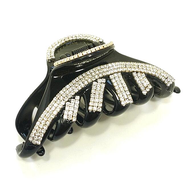 楽天市場】バンス クリップ アセテート 小 ムーン 大粒スワロフスキー