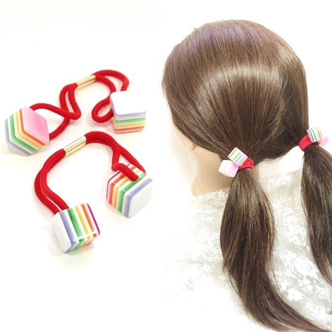 楽天市場】【4個セット メール便送料無料】 ヘアゴム ポニー ダブル