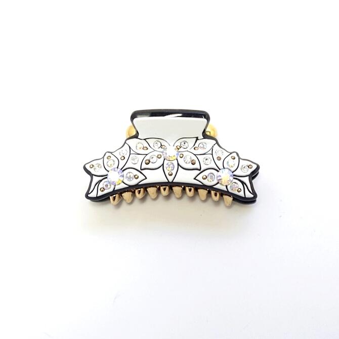 楽天市場】バンス クリップ アセテート 小 ムーン 大粒スワロフスキー