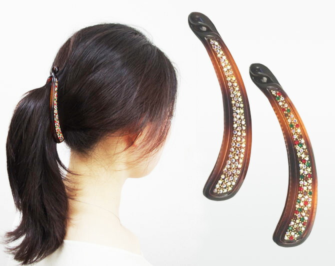 ストーン付きカチューシャとバナナクリップセット美品 ストーン付きカチューシャとバナナクリップセット美品 acch081.jpg