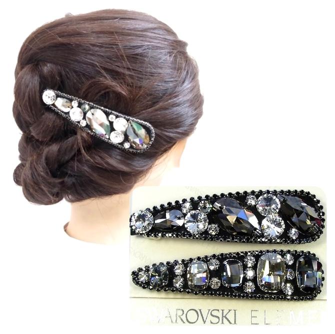 楽天市場】バレッタ スワロフスキー クリスタルカットストーン