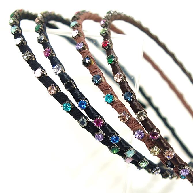 楽天市場】【残り2p】カチューシャ キラキラ 18粒 スワロフスキー