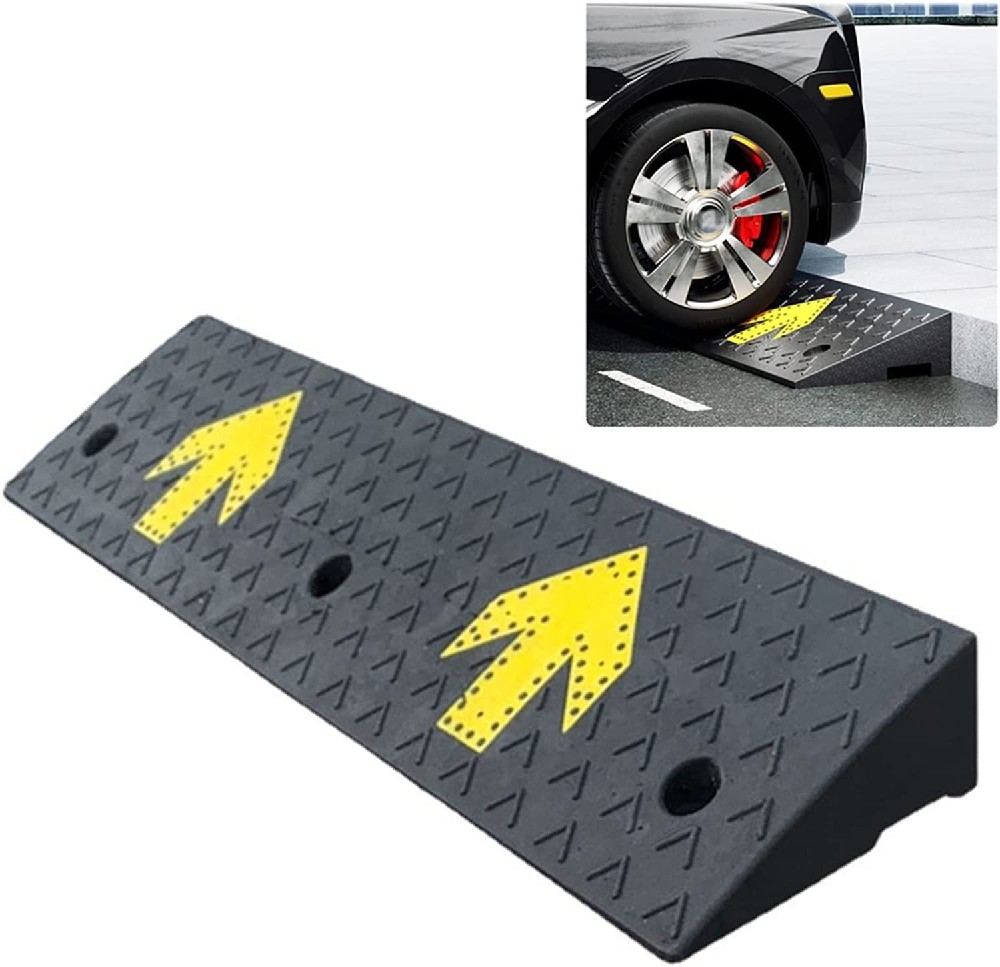車椅子 自転車 段差スロープ 滑り止め 段差プレート 100*25*10cm 高さ 4-20cm 階段用 室内 カースロープ 駐車場 段差解消 ブリッジ 適用|ViViva