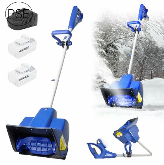 申し受ける式 電動スノーショベル 身寄り用 軽さ 折りたたみ 除雪機 スノースロー 24V 4.0Ah 除雪幅 23珊 吹き付ける不一致 6m 雪かき 洗い濯ぎ 2 個書き割り