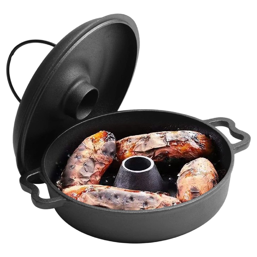 多役立つこと 石焼鍋 焼き芋器 鋳鉄 ビビンバ鍋 28糎 ダブル手持ち部分付き添い人 身寄り用 IH200V 屁っ放り相応う 防錆 手っとり早い熱伝わらす 一枚板 唐きび 栗 膳立て手道具