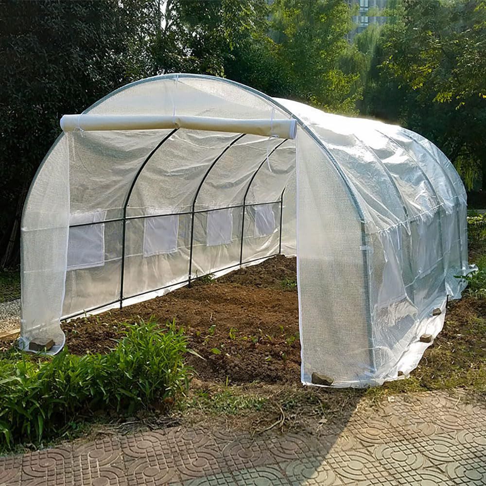 大型家庭菜園温室 PE素材 防水 通気性抜群 ウォークインガーデン 果物野菜 植物園芸 多機能棚 付属品付き 暖か|ViViva