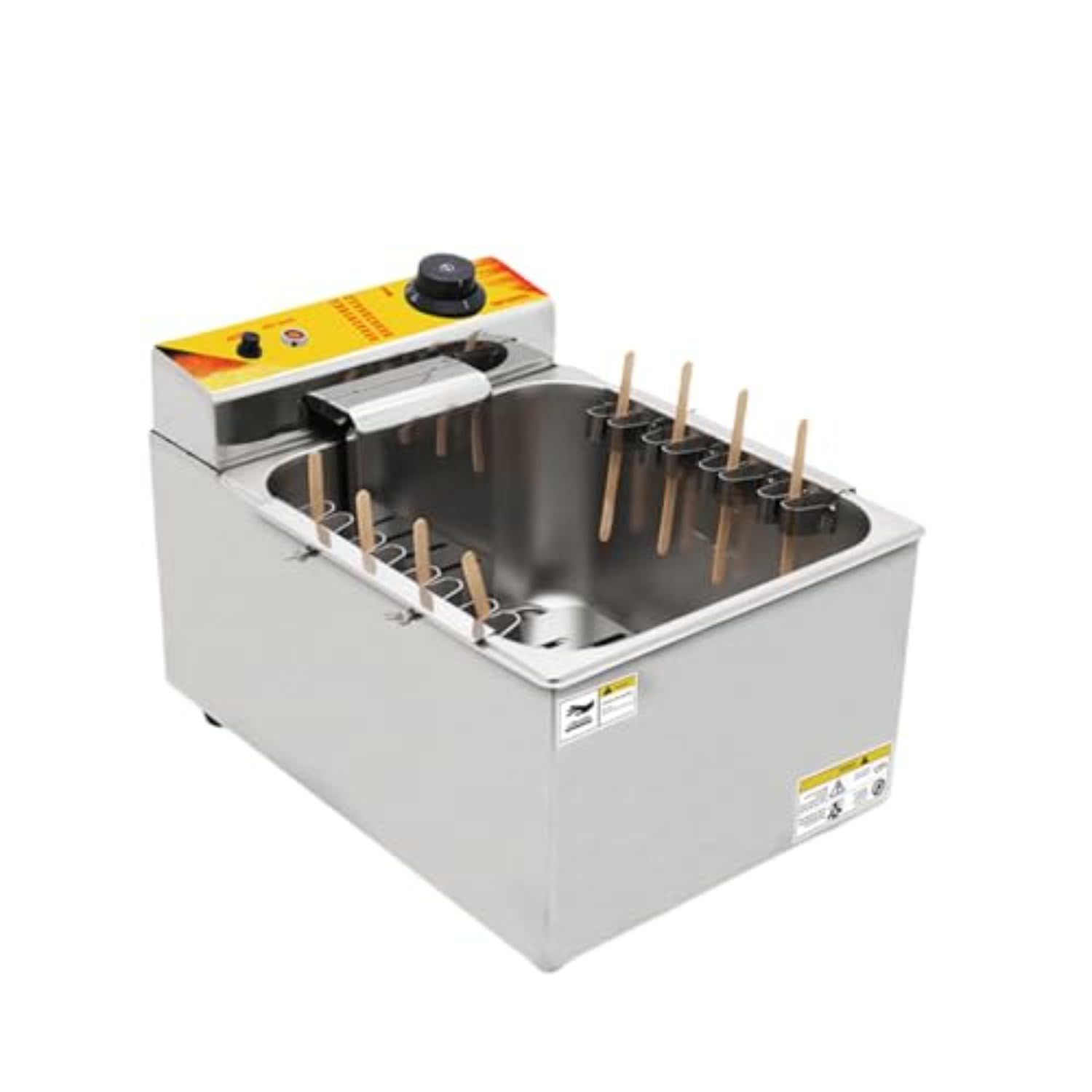 商業用 8 フック コーン型 チーズホットドッグフライヤー 電気式 ケータリング 製造機 シルバー｜ViViva
