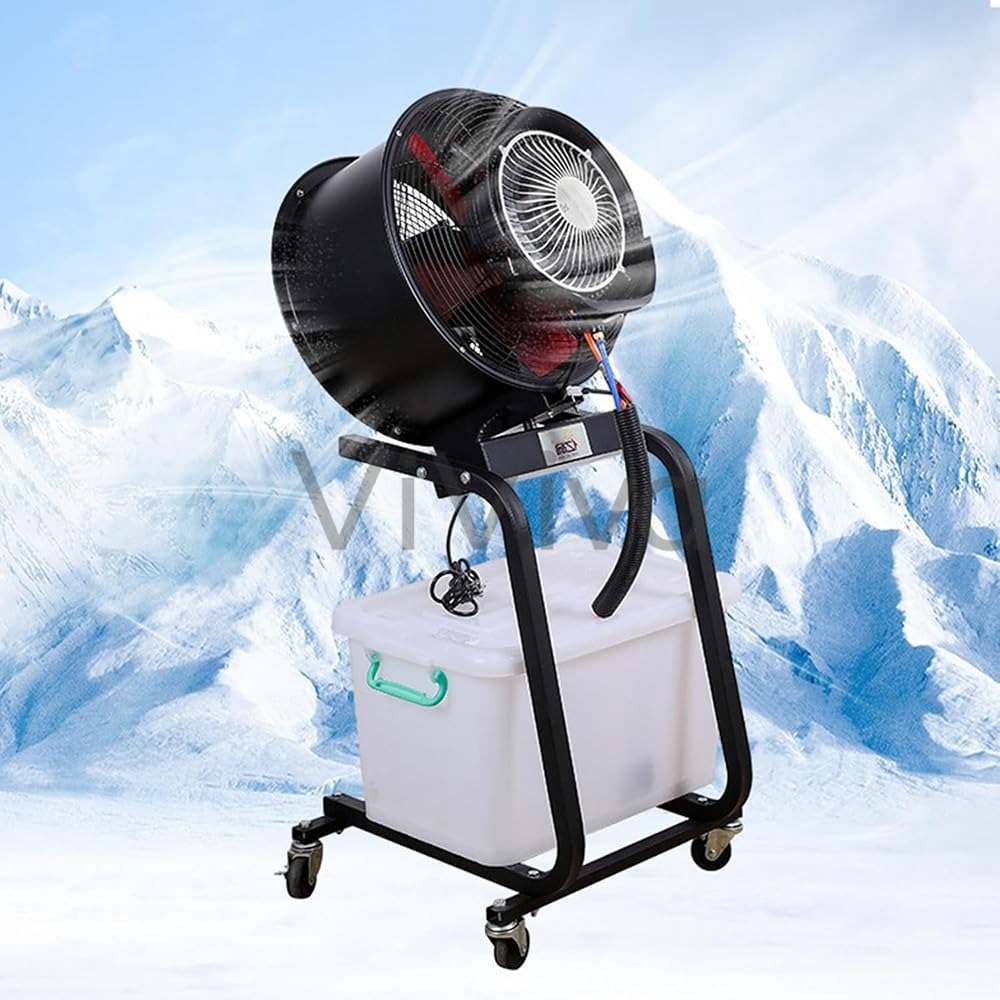 ミスト扇風機 大型 業務用 工場扇 微細ミスト パワフル送風 90&deg;振動設定 キャスター付き 大容量50L 屋外/工場用 送風機 熱中症対策 プールサイド バーベキュー対応 強力冷却 水冷ファン｜ViViva