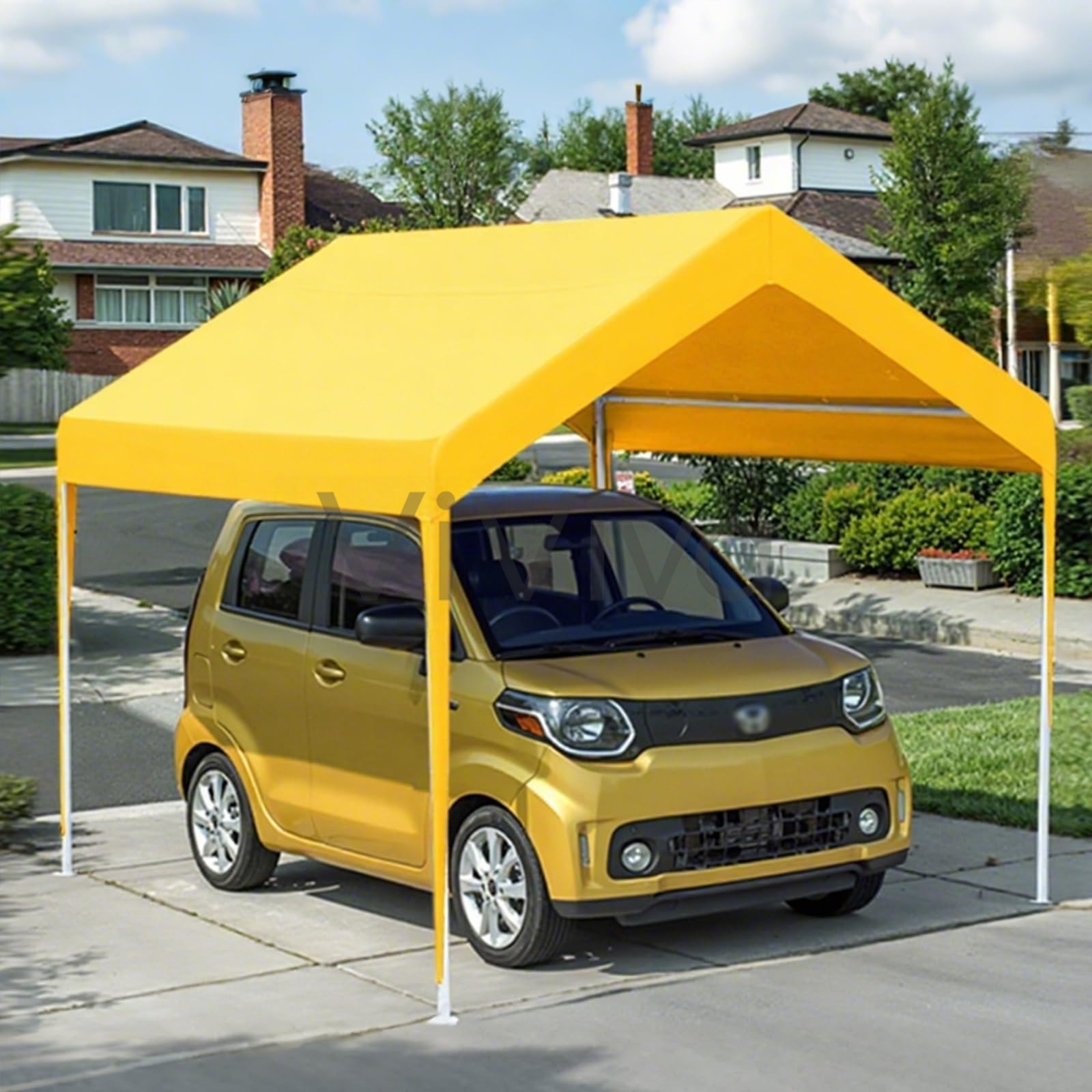 【ポイント3倍!7月限定!店舗の人気商品!】車庫テント ガレージテント 大型 幅2/3m パイプ車庫 UPF50+紫外線カット&防雨 鋼管PE素材 カーポート 軽自動車用 駐車 倉庫 収納 物置 スチール 頑丈 仮設倉庫|ViViva