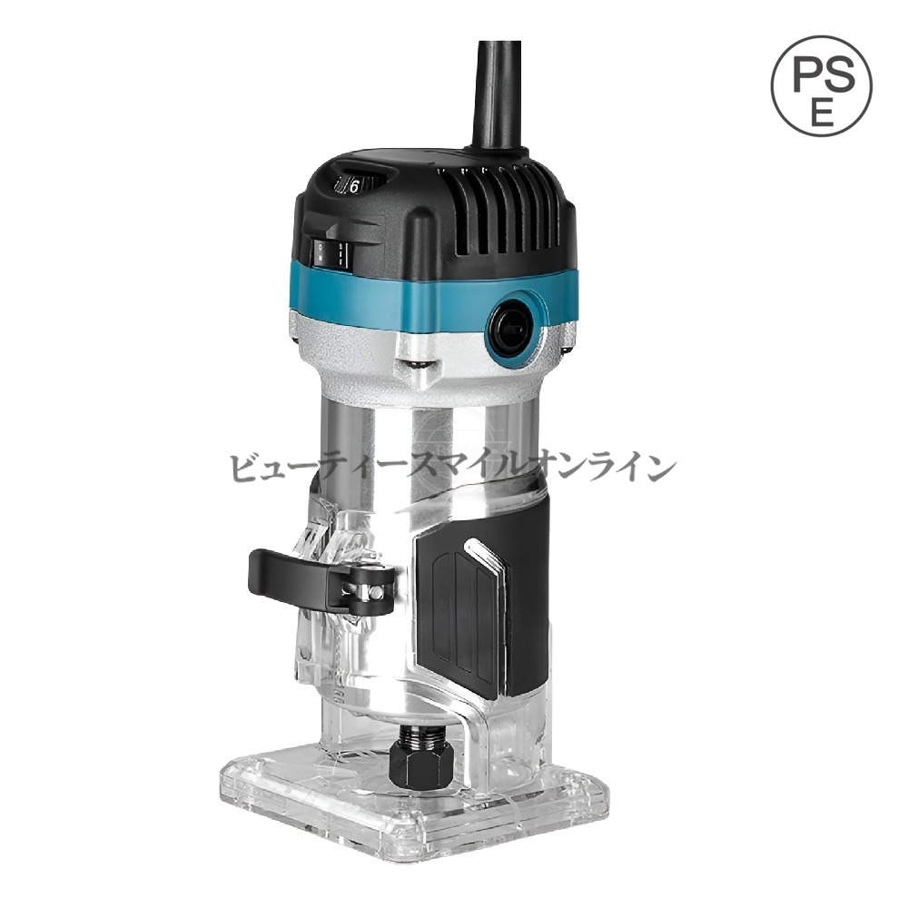 800W 30,000回転/分 アルミボディトリマー 15本替刃付き 集塵インターフェース搭載 コンパクト1700g 家具製作DIY工具 国際電圧対応(110V-230V) 速度調整可能なアルミボディ + エンドミル 15 本 【木材溝切り機 電気ミル】|ViViva