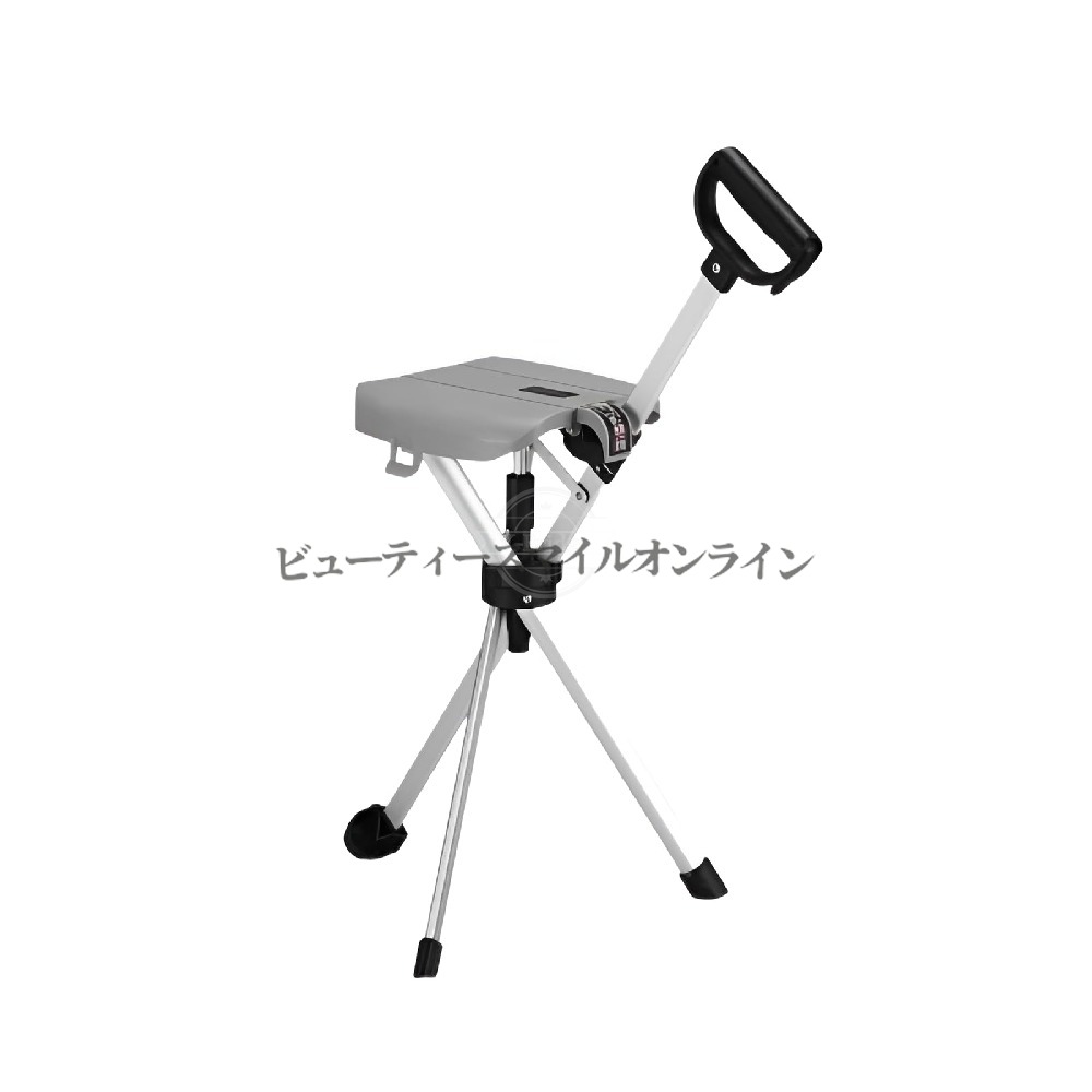 軽さ折りたたみ杖腰掛け 上滑り打ちきり付き添い人老いらく者用腰掛け 山登りやアウトドアでの途切らせるに 持ちはこぶ能力のあるな多役立つこと介護かばい立て物の具 身寄り用室外用楽になること心積もり