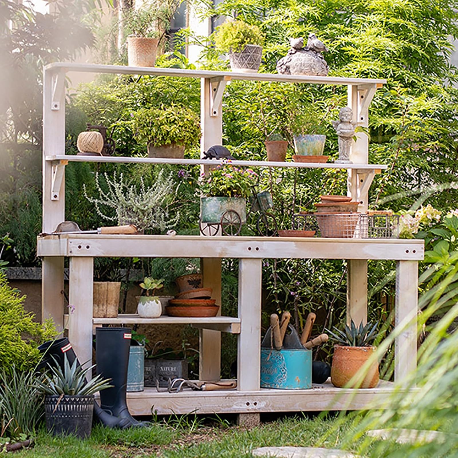室外用 木製 植木台 DIY 庭園ワークステーション 4段 多役立つこと 納める仕合わせ 付き添い人 中庭 内庭 回廊 用 やり方台 ガーデニング 速見表 庭御勤め 御先棒 取り片づける 省間隔文字 パウダーコンパクト 据え付ける 飾り気の無い 生まれながら木 調