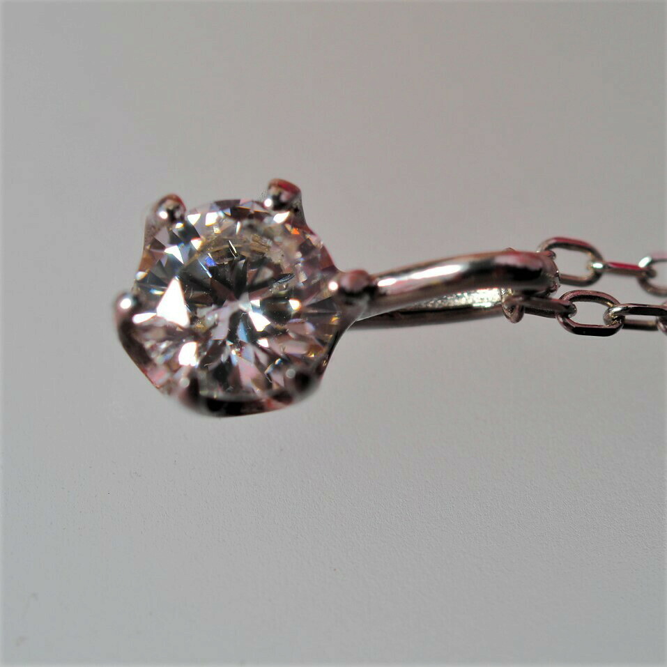一粒ダイヤ　0.24ct　Ｋ１０ＷＧ　　ペンダントトップ　ネックレス　45cm　鑑別書付｜オリジナルジュエリーコレクション