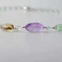 MIX半貴石　ＳＶ　ネックレス　水晶｜オリジナルジュエリーコレクション 15,330円