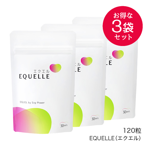 ルカリ EQUELLE 120粒 x 3袋 TWGgH-m43859815765 エクエル パウチ します