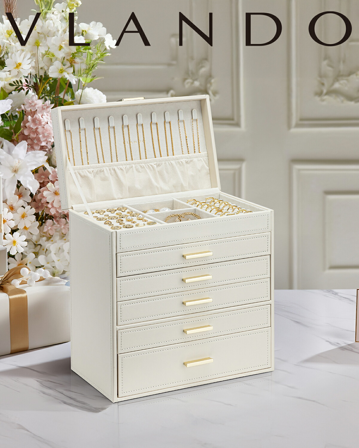 楽天市場】ジュエリーボックス アクセサリーケース 収納 大容量