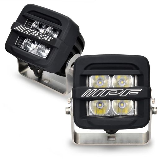 IPF フォグランプ LED 2インチ 角型 2200lm(27,000cd) 6000K ホワイト 12V用 2個入 ドライビング配光 ダブルサイズ 軽量 コンパクト 防水 S-632|VlookupStore 店