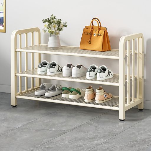 Lavihomシューズラック靴ラック3段/4段/5段靴収納収納棚メッシュ棚奥行29cm鉄製錆びない防湿強くて丈夫な玄関に靴収納廊下アパート用(白3段-60cm)