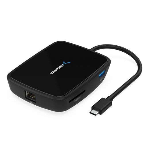 SABRENT usbハブ ドッキングステーション Thunderbolt 3認証 最大40Gbps|デュアルディスプレイ|HDMI 2.0 4K|DisplayPort 1.4 8K|UHS-II SDカードリーダー|イーサネットポート|USB 3.2|VlookupStore 店