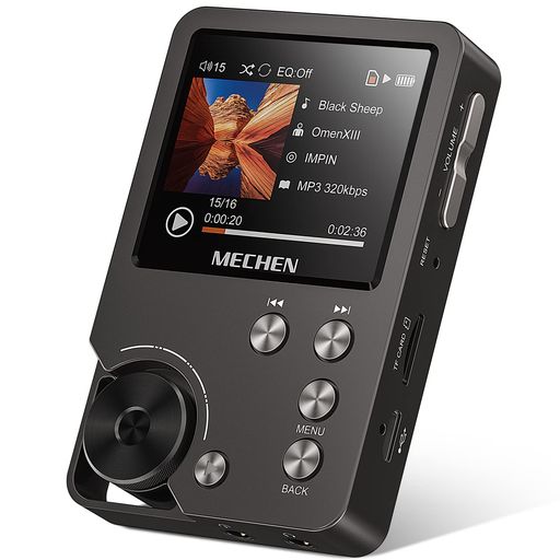 MECHENHIFIMP3プレーヤーハイレゾ快い音電気蓄音機HiFiロスレスオーディオプレーヤーアロイ製64GBマイクロSD歌留多付き添い人256GBまで取りひろげる能力のある取り締まり飾り気の無い省エネ同盟罷工一回り穴付き添い人
