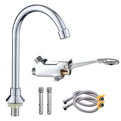 新しいシングルフットペダルコントロールバルブの蛇口洗面台スイッチ水タップヒドロビル Xcello 蛇口、万能研究所シンクフットペダルウォータータップ、丈夫で