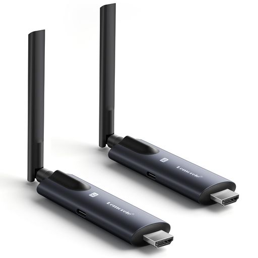無線電話HDMI送受信機書き割り小型取りひろげる流行り物1x変速機機+1x傍受機200m小型Lemorele傍受機4台増設能力のあるWIFI/据え付ける不必要1080P盛りだくさん固定ディスク/5G超低引き延ばす音画同期調整HDMI無線電話200m兼ね合い移らす不一致