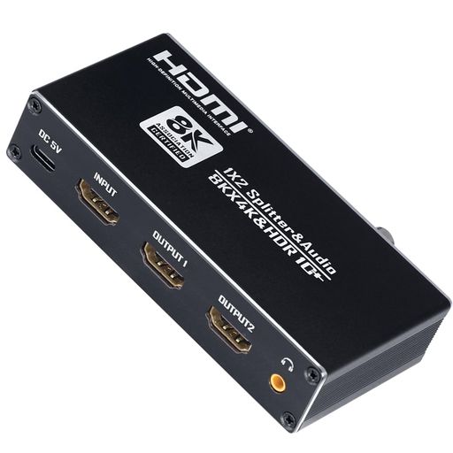 ELEVIEW HDMI 分かち合う器 スプリッター 音吐引きはなす器 4K 120サイクル 1インプット2最終生産物 光デジタル最終生産物 |なおなお書き5/Nintendo Switch2相応う 2画面 斉しく最終生産物 HDMI2.1 EHD-607N