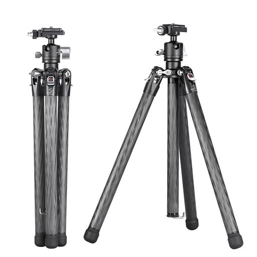 SWFOTO TT2340CE 三脚架 4段 スマホスタンド 写真機 スマホ 三脚架 パウダーコンパクト パウダーコンパクト 炭素 渡航 持っていく 炭素 軽さ 曲げ易い アルカスイス 小型三脚 親しさ雲台