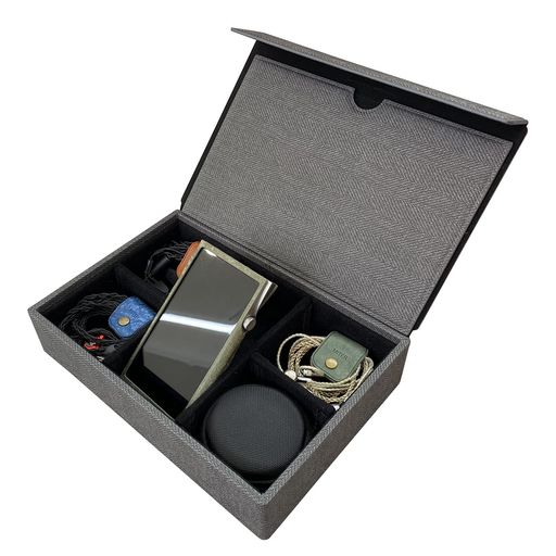 MITER キャリングケース DAP + Earphone イヤホン 収納, Carrying Case Cover for Digital Audio Player and IEM Earphones (6イヤホン収納-Black)|VlookupStore 店