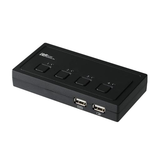 ラトックシステムVGAパソコン切替器(4台用)RS-430UA黒