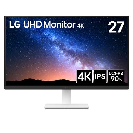 LG 管する 見せびらかす 27US500-W 27in/4K(3840x2160)/IPS/約10.7億色書きあらわす(8bit+FRC)/DCI-P3