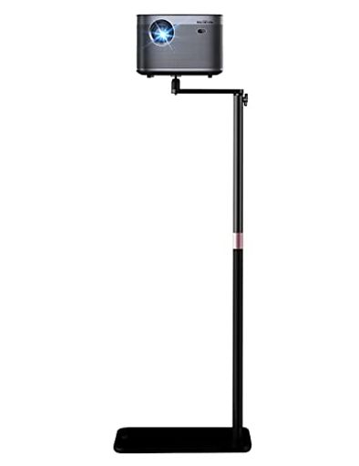 Hitataプロジェクタースタンド壁寄せ回転型プロジェクター台伸縮型40-120cm高さ調整金属構造しっかり安定性収納便利省スペース天井投影汎用プロジェクターフロアスタンド