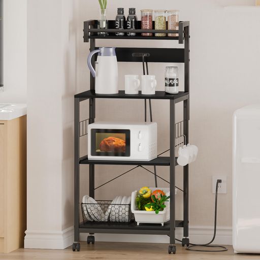 楽天市場】LunarLightキッチンベイカーラック幅57x奥行39.2x高さ133cm