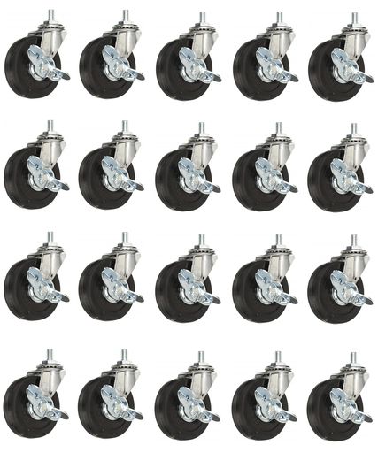 【入れもの売りわたす】TRUSCO(トラスコ)ねじ込み式キャスター自在ストッパー付Φ75ET-75RHSx20個