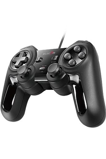 エレコムUSBゲームパッド13ボタンXinput振動連射高耐久モンスターハンターライズ:サンブレイク動作確認済ブラックJC-U4013SBK
