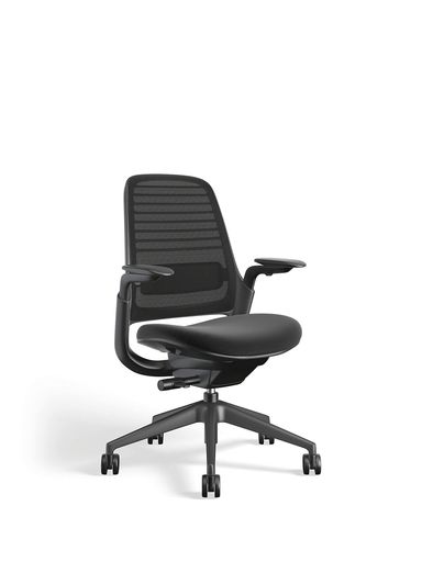 スチールケース(Steelcase)Series1シリーズ1オフィスゲーミングチェア背:Licoriceメッシュエアポケット内蔵クッションで包まれるような座り心地ランバーサポートメーカー組立完成品幅