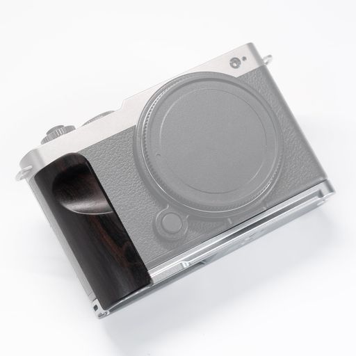 Iborrys高級実木カメラグリップ、対応パナソニックPanasonicLUMIXS9カメラ、専用L型クイックリリースプレート職人手作りプレミアムレトロ天然木製ハンドル(紫光黒檀銀板)