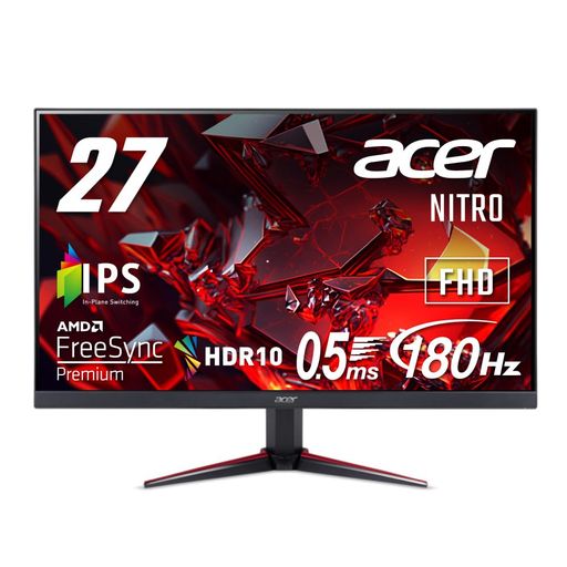 日本エイサーAcerNitroゲーミングモニター27inIPS盛りだくさん固定ディスク180サイクル0.5msPC/なおなお書き5/XboxX/S針路受話器端子金棒引きHDMI2.0AMDFreeSyncPremiumHDR10