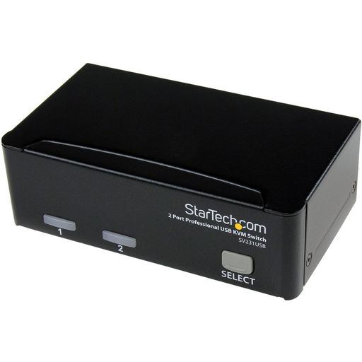 StarTech.com 2ポートUSB接続KVMスイッチ PCパソコン2台用CPU切替器 USB/VGAケーブル付属 SV231USB|VlookupStore 店