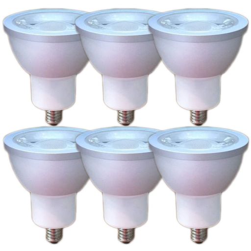 VIMLITELEDハロゲン電球EZ10口金12VCOB6WJR50シリーズLEDスポットライト30度ハロゲン形50W~60W相当密閉器具対応(電球色相当(2700K)本体銀6W30度EZ10口金(6個))